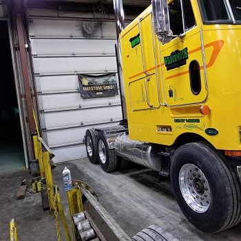 tires on yellow truck