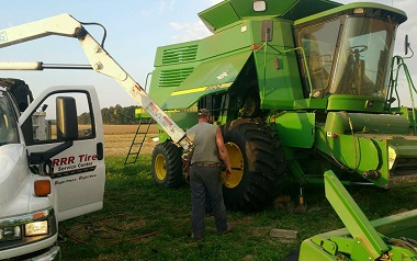 On-site farm equipment repair